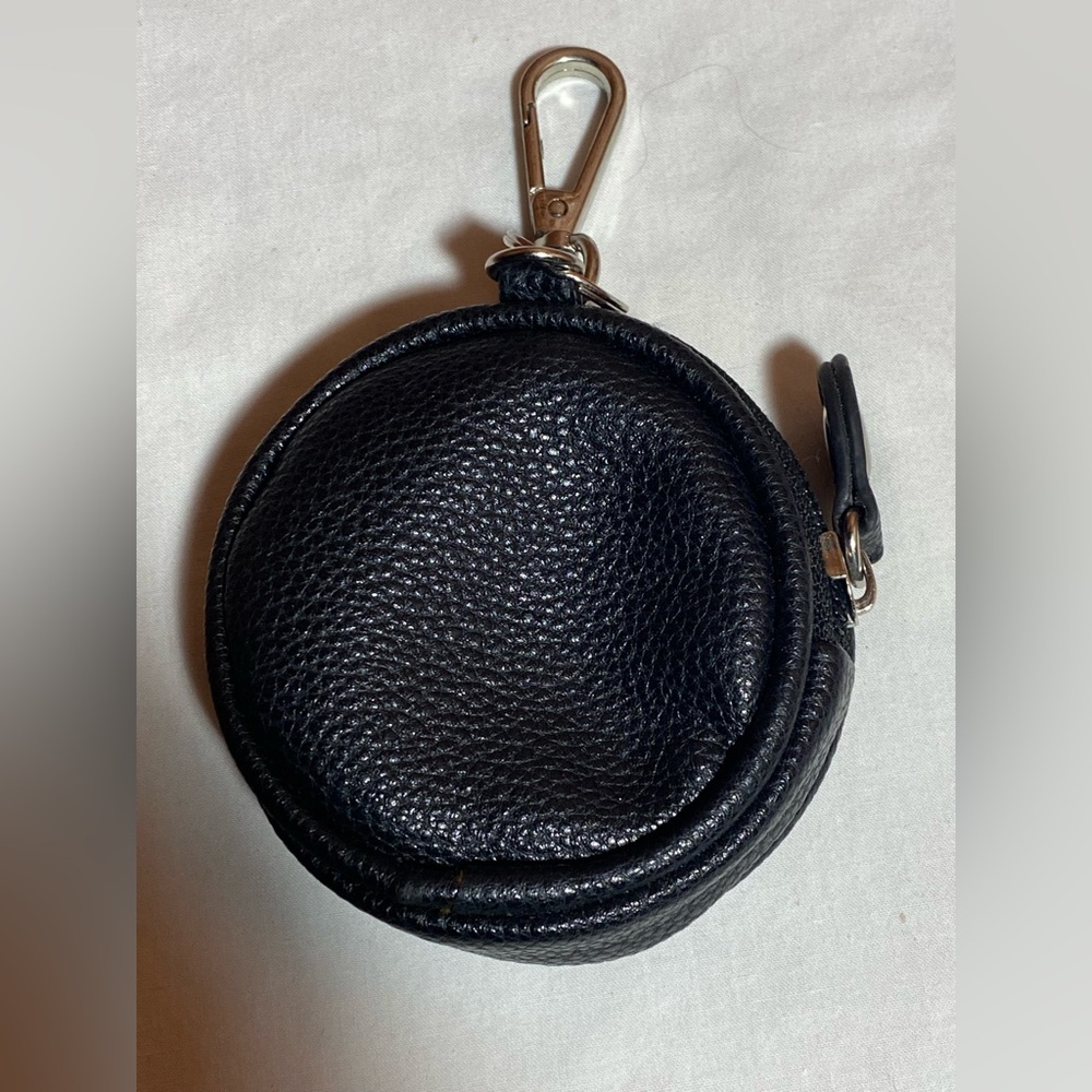 Round Zip Coin Pouch Keychain Amsterdam Canal Houses Print Mini Wallet - Picture 2 of 5